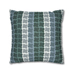 Retro Green Geometric Faux Suede Pillow Cover