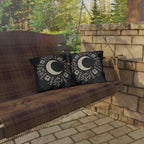 Crescent Moon Outdoor Pillow | Celestial Boho Patio Decor