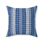 Retro Blue Geometric Throw Pillow | Mid Century Decor