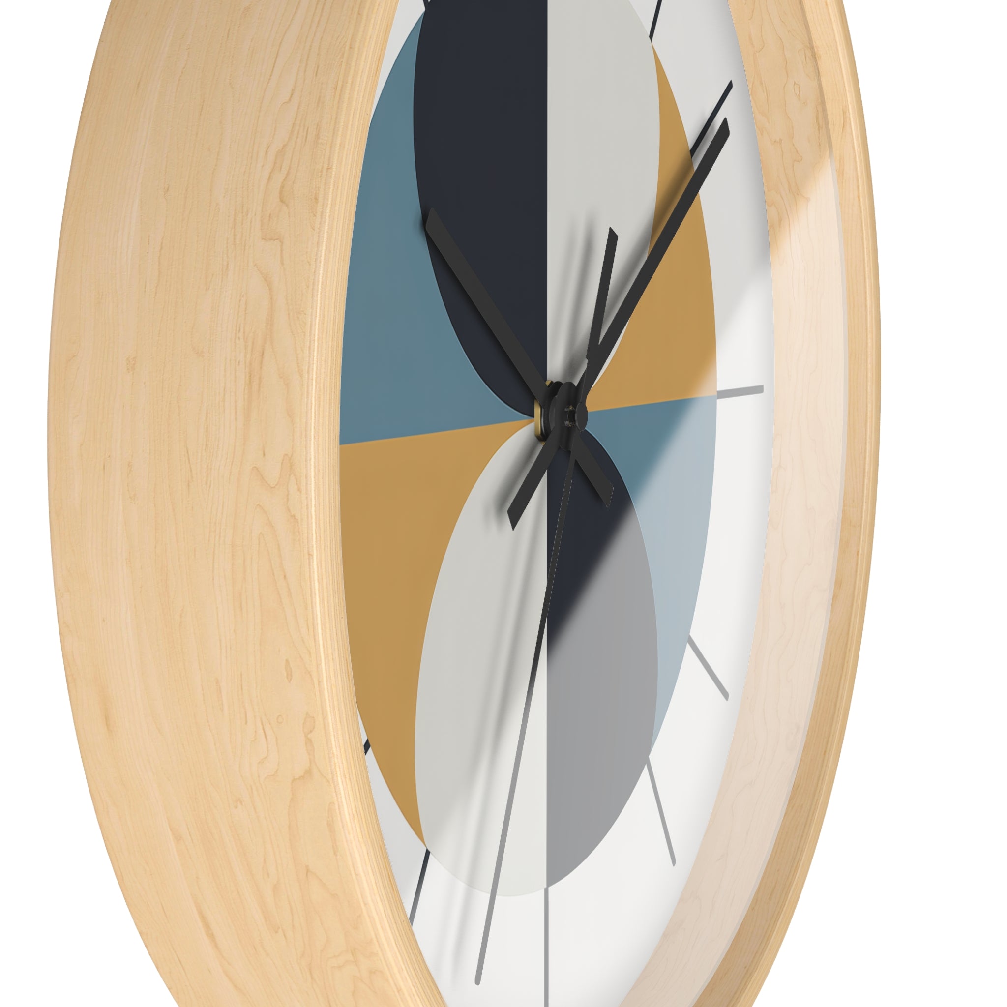 Mid Century Modern Clock | Atomic Retro Minimalist Geometric Hourglass Wall Clock