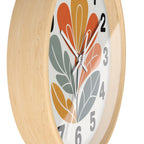 Mid-century modern flower wall clock alternate product view 17