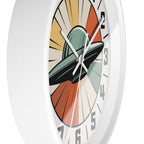 Retro UFO Sunburst Wall Clock | 1950s Space Age Decor