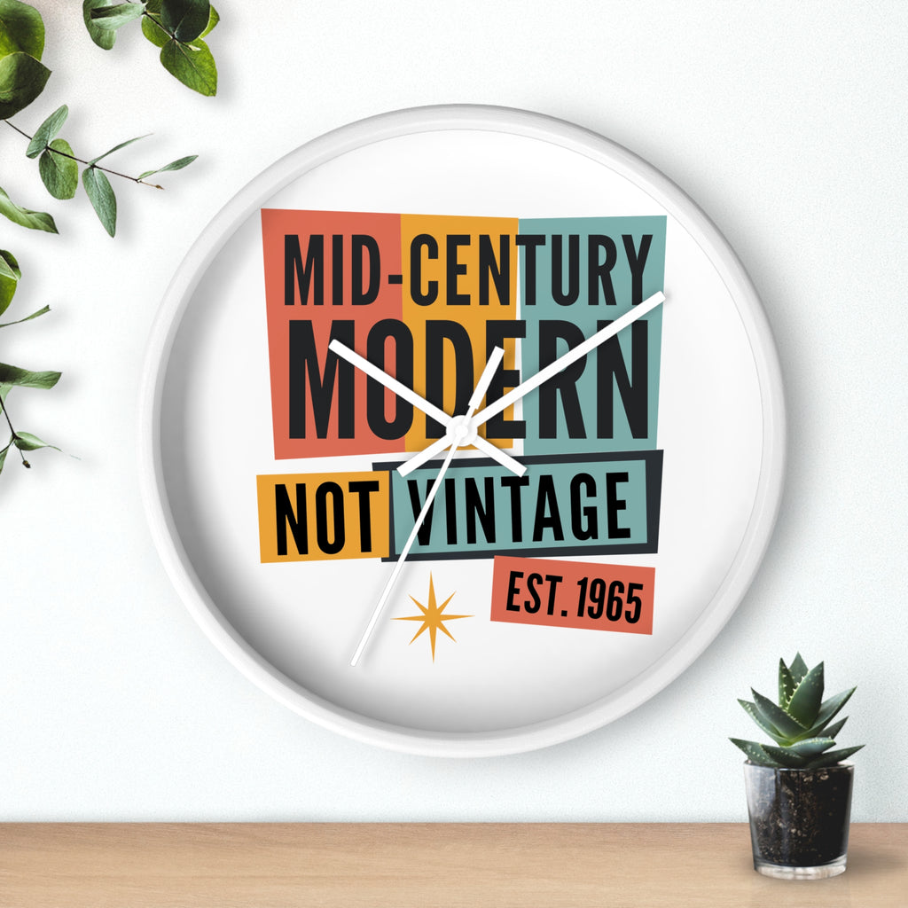 Mid-Century Modern Year Clock | Personalized EST. [YEAR] Wall Clock