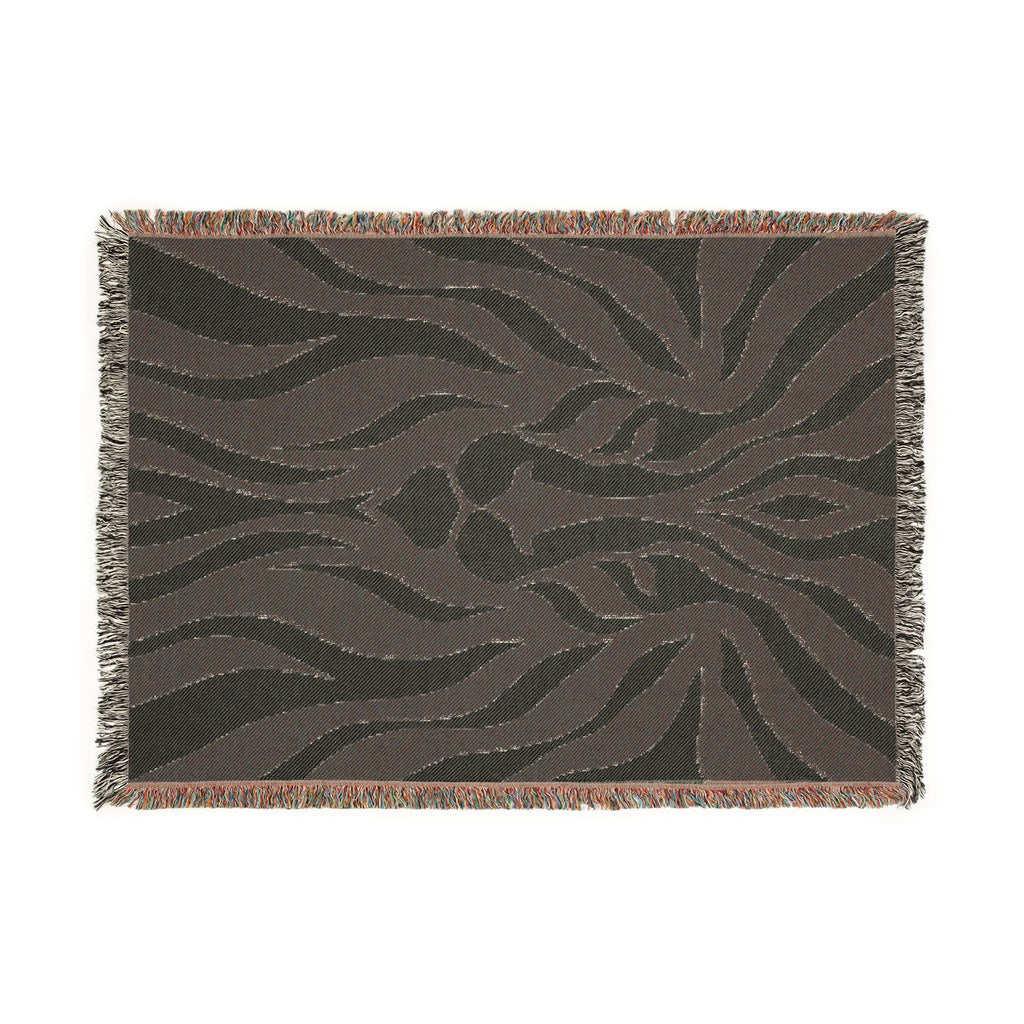 Abstract Lion Woven Blanket | Animal Print Throw