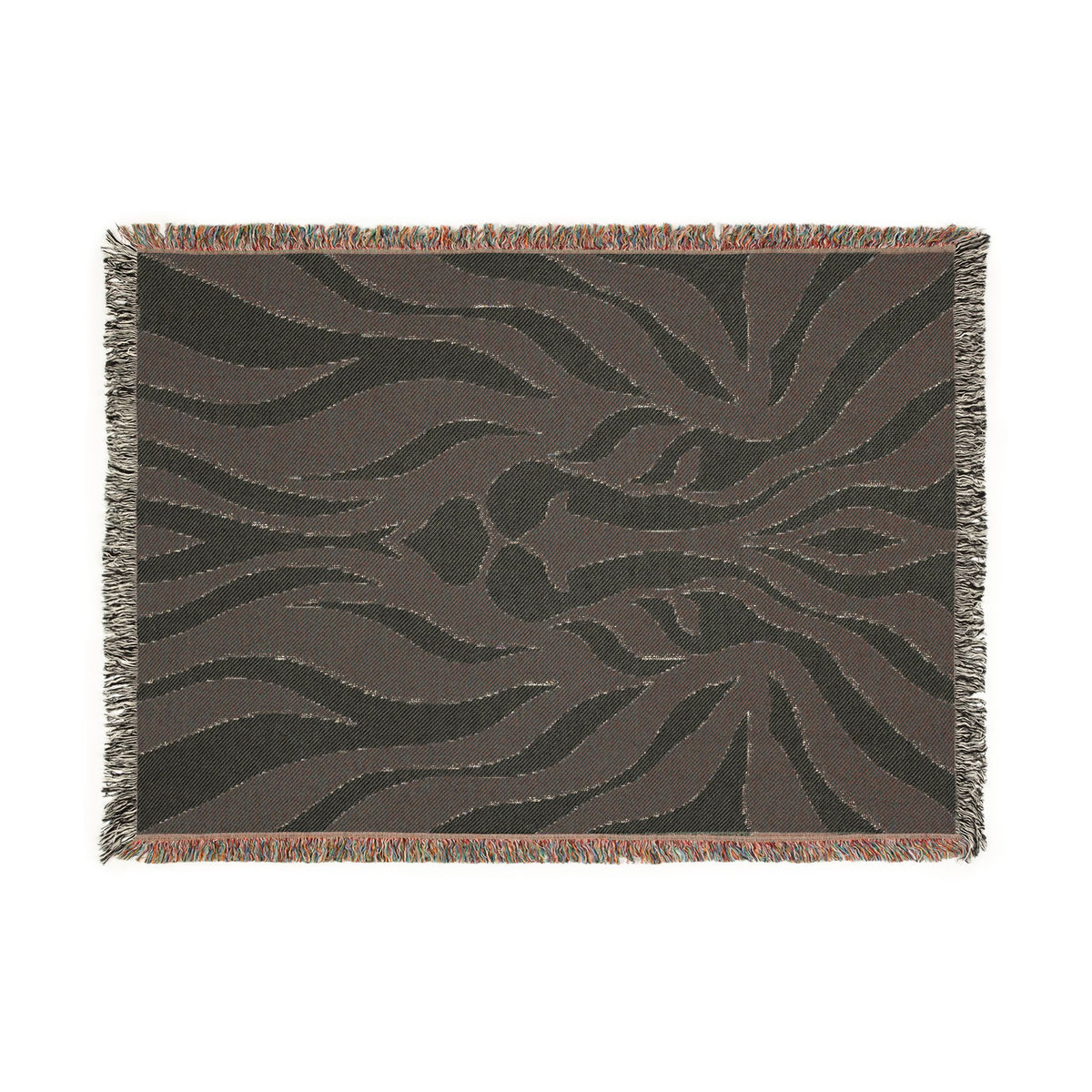 Abstract Lion Woven Blanket | Animal Print Throw