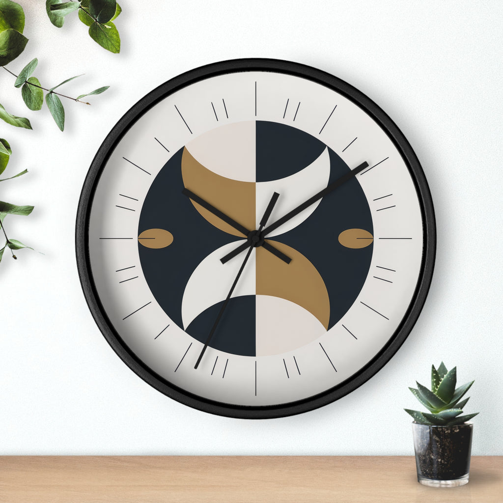 Mid-Century Moon Crescent Wall Clock | MCM Atomic Modern Minimal
