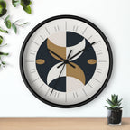 Crescent Moon Wall Clock | Mid Century Atomic Decor