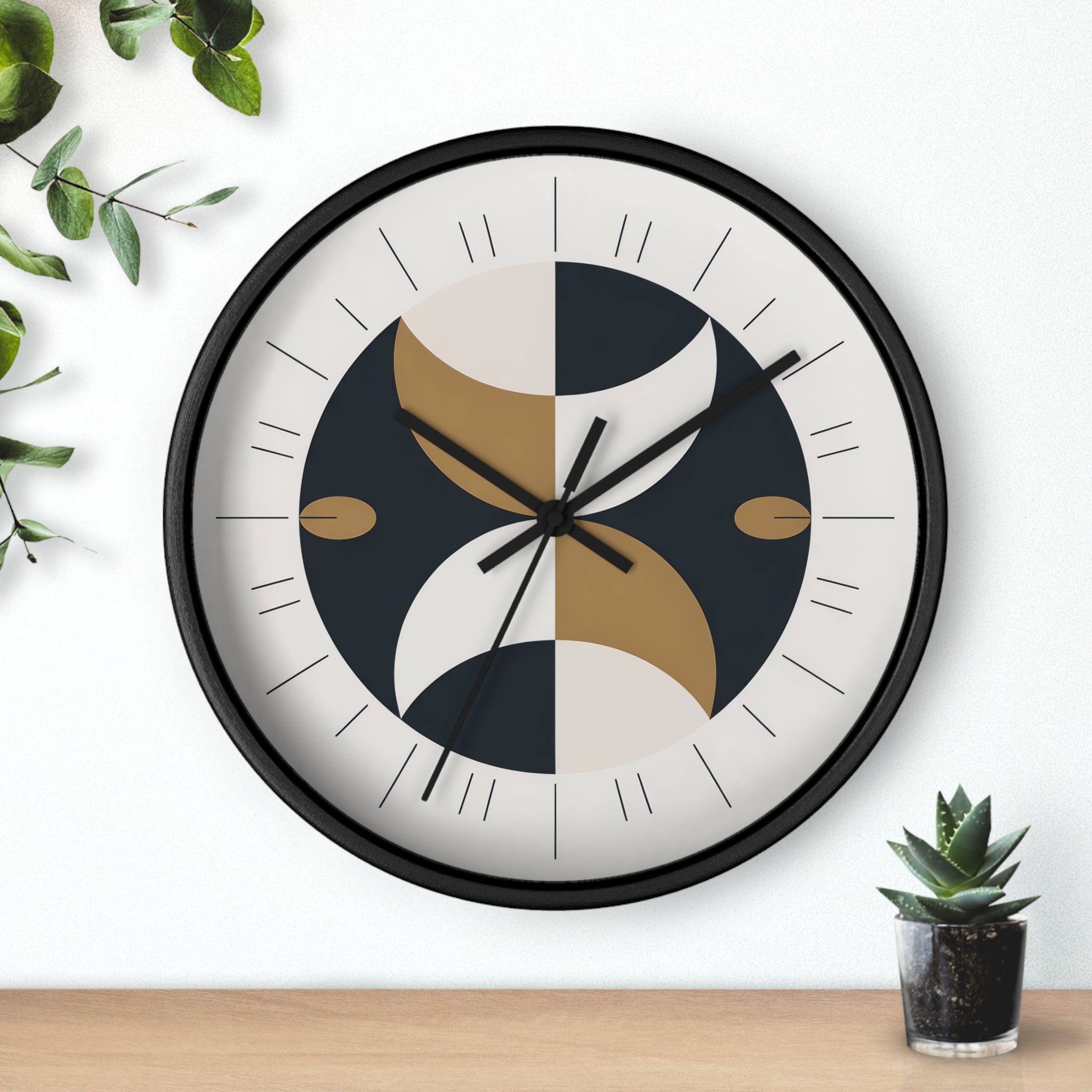 Mid-Century Moon Crescent Wall Clock | MCM Atomic Modern Minimal