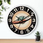Retro UFO Wall Clock | Atomic Starburst Sci-Fi Decor