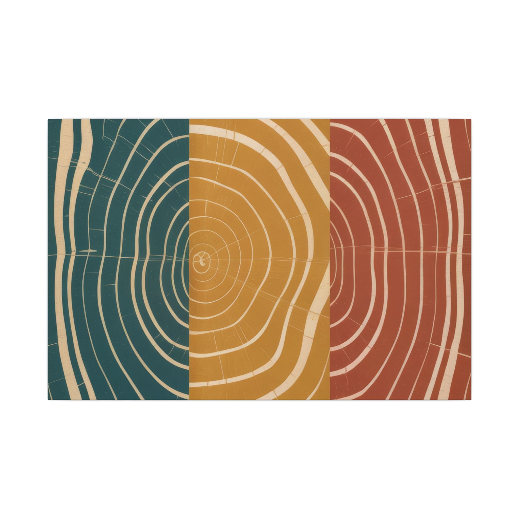 Abstract Wood Grain Trio Matte Canvas | Stretched Wall Art