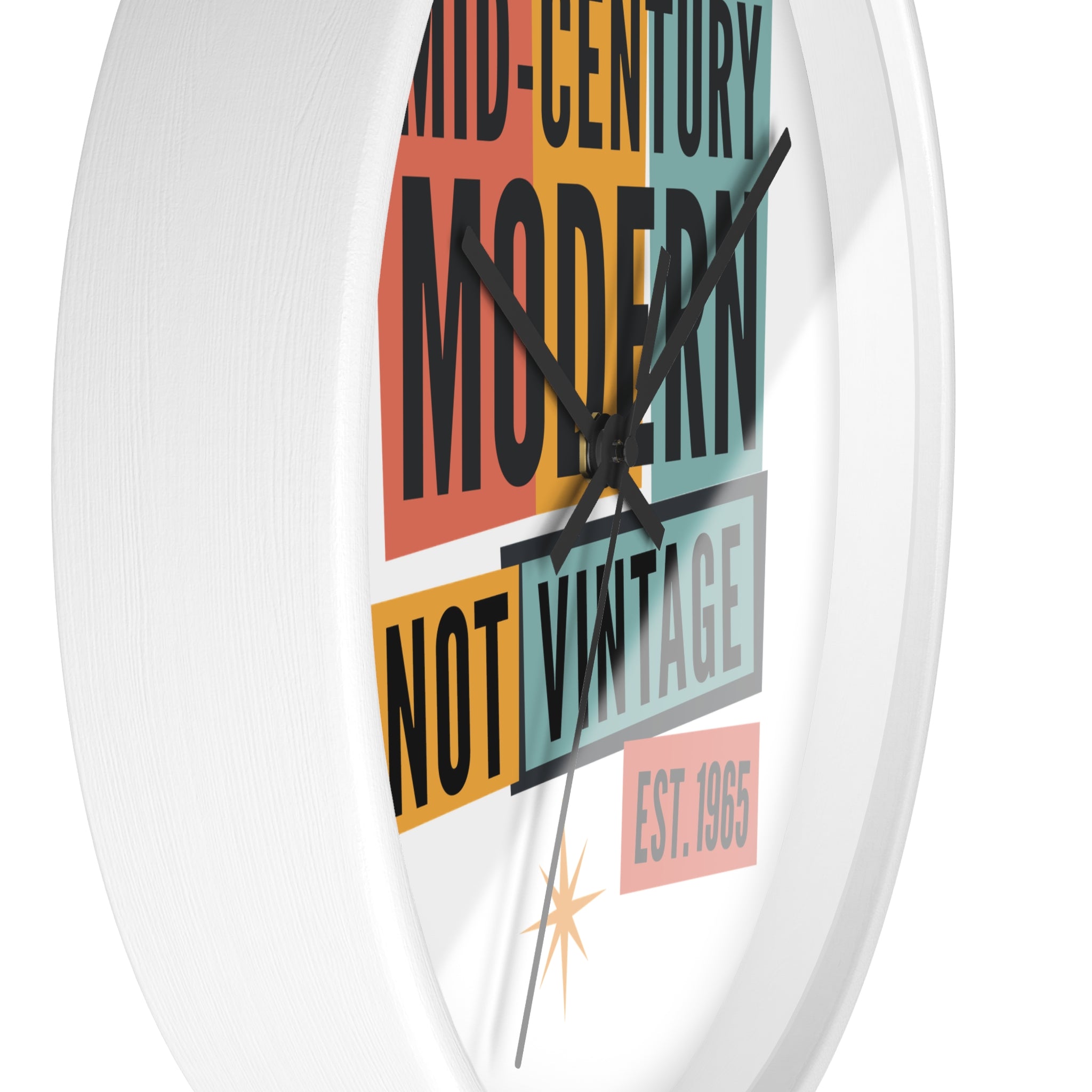 Mid-Century Modern Year Clock | Personalized EST. [YEAR] Wall Clock