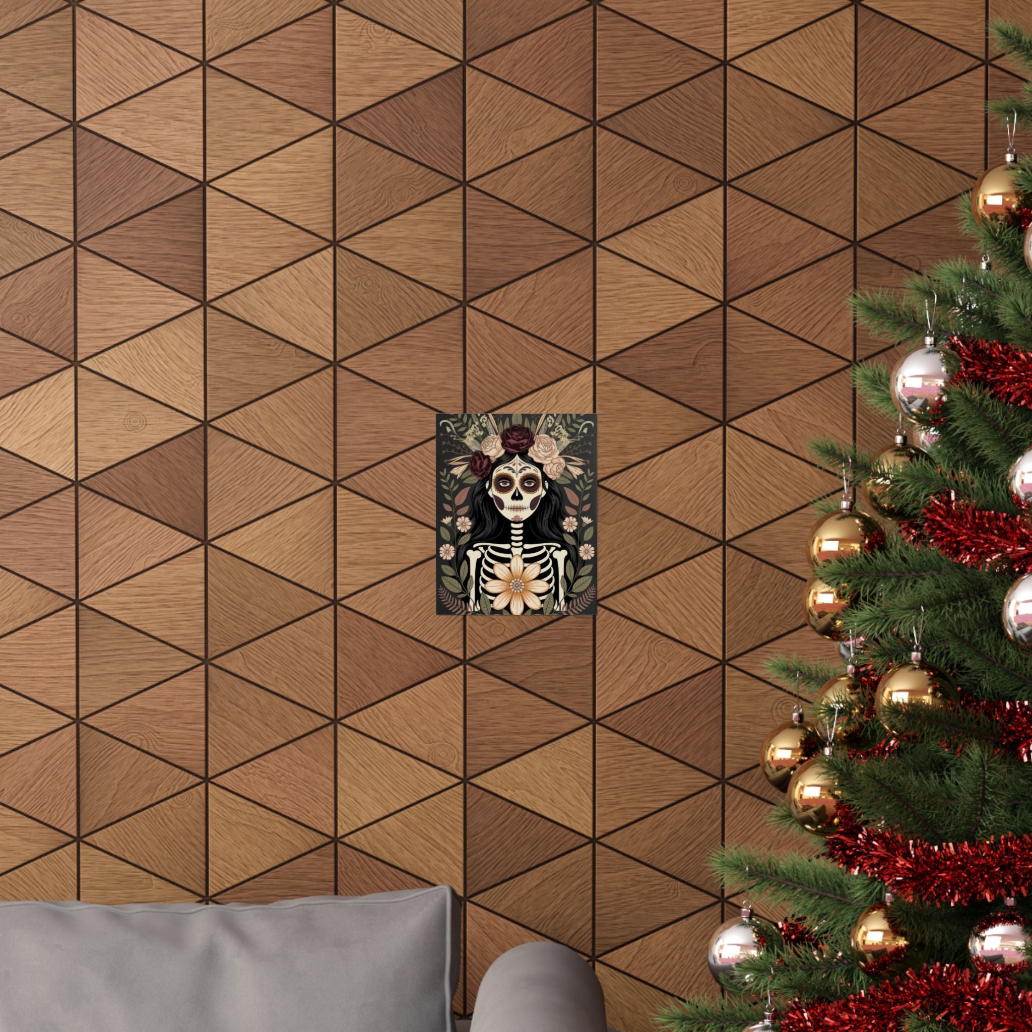 La Catrina Gothic Día de los Muertos Poster | Matte Vertical Art Print