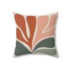 Abstract Floral Throw Pillow | Terracotta Blush Sage