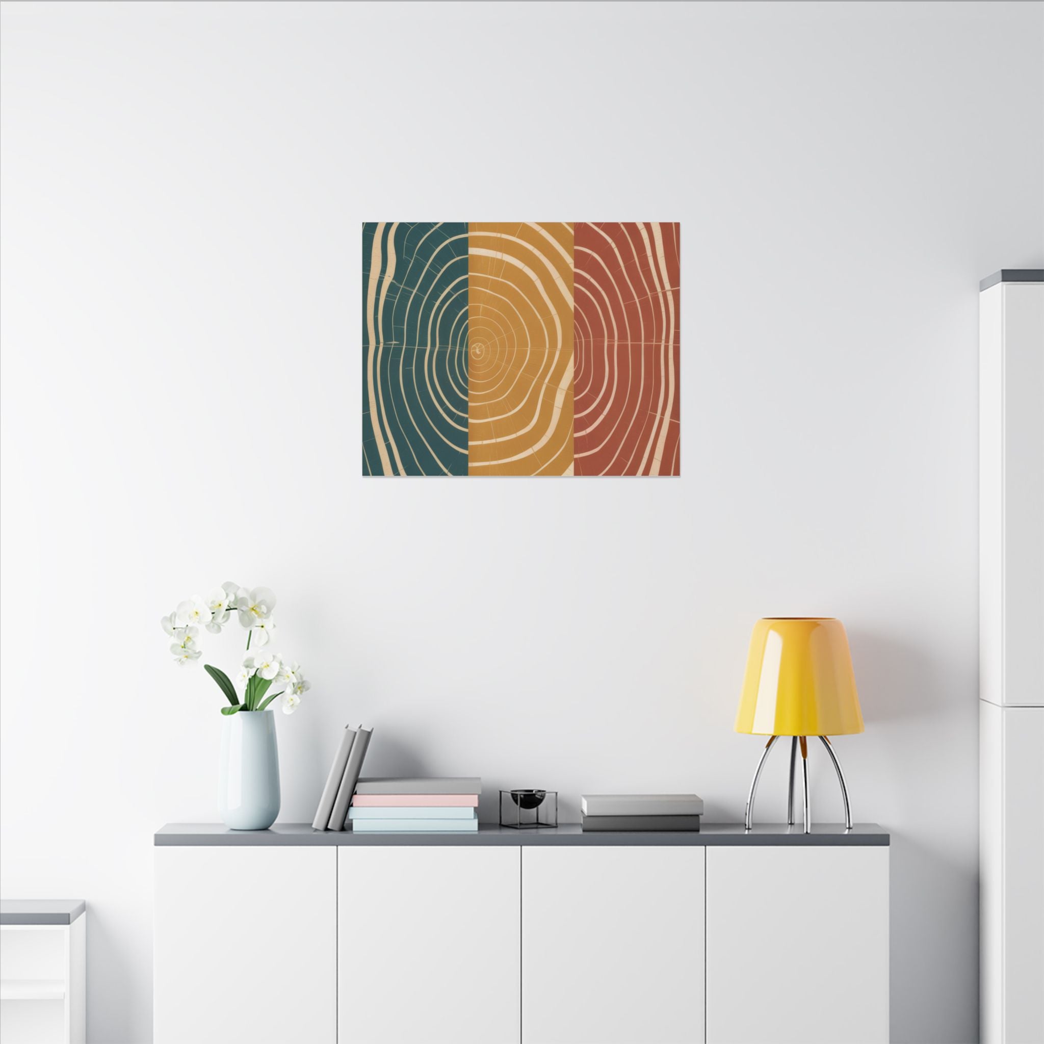 Abstract Wood Grain Trio Matte Canvas | Stretched Wall Art