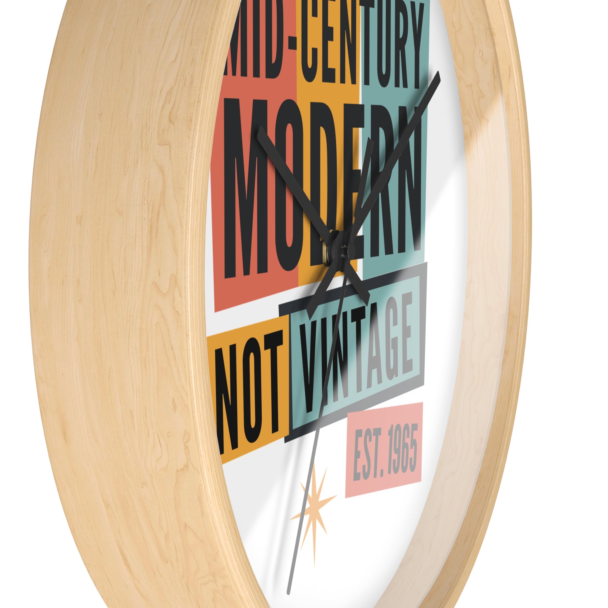 Mid-Century Modern Year Clock | Personalized EST. [YEAR] Wall Clock