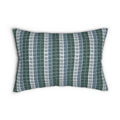 Mid Century Modern Lumbar Pillow | 1960s Inspired Geometric Pattern | Retro Green MCM Accent Cushion with Insert