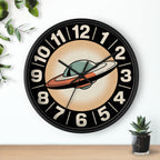 Retro UFO Wall Clock | Atomic Starburst Sci-Fi Decor