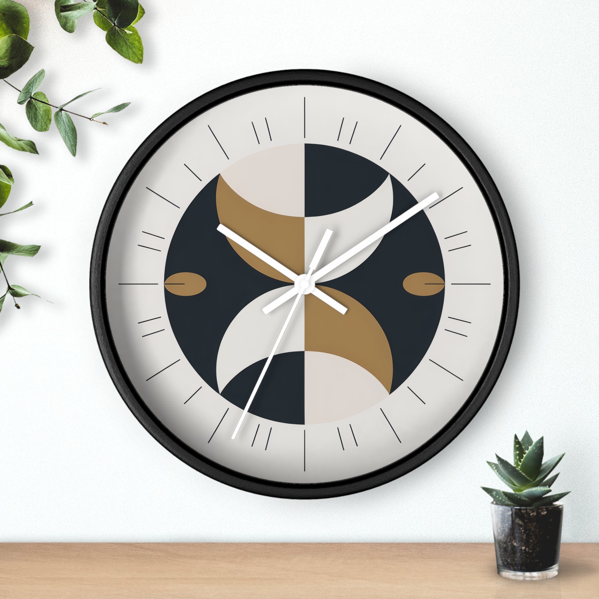 Mid-Century Moon Crescent Wall Clock | MCM Atomic Modern Minimal