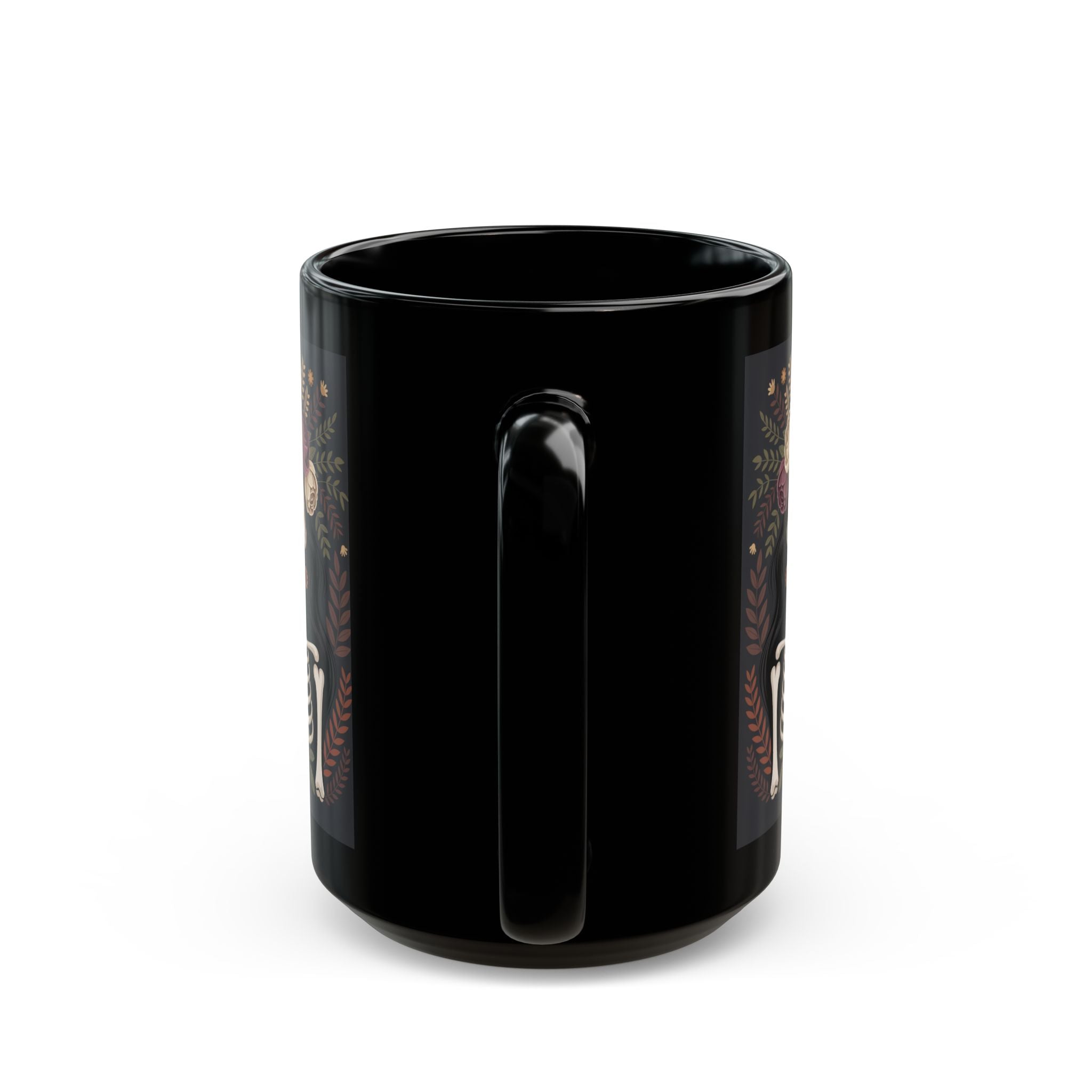 Day of the Dead La Catrina Skull Mug | Black 11oz 15oz