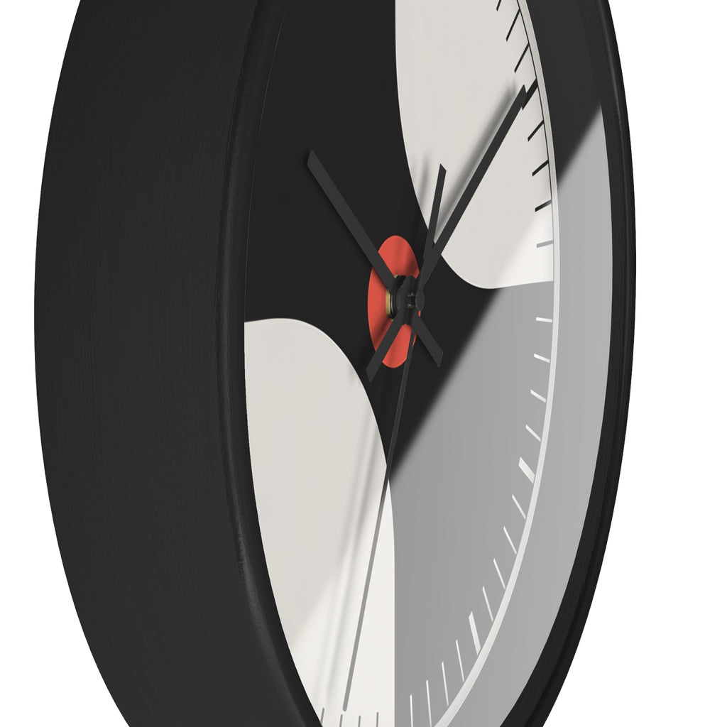 Atomic Mid-Century Modern Pinwheel Wall Clock | Retro Geometric Decor