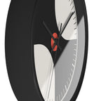 Black cream and red atomic pinwheel mid-century modern wall clock alternate product view 7