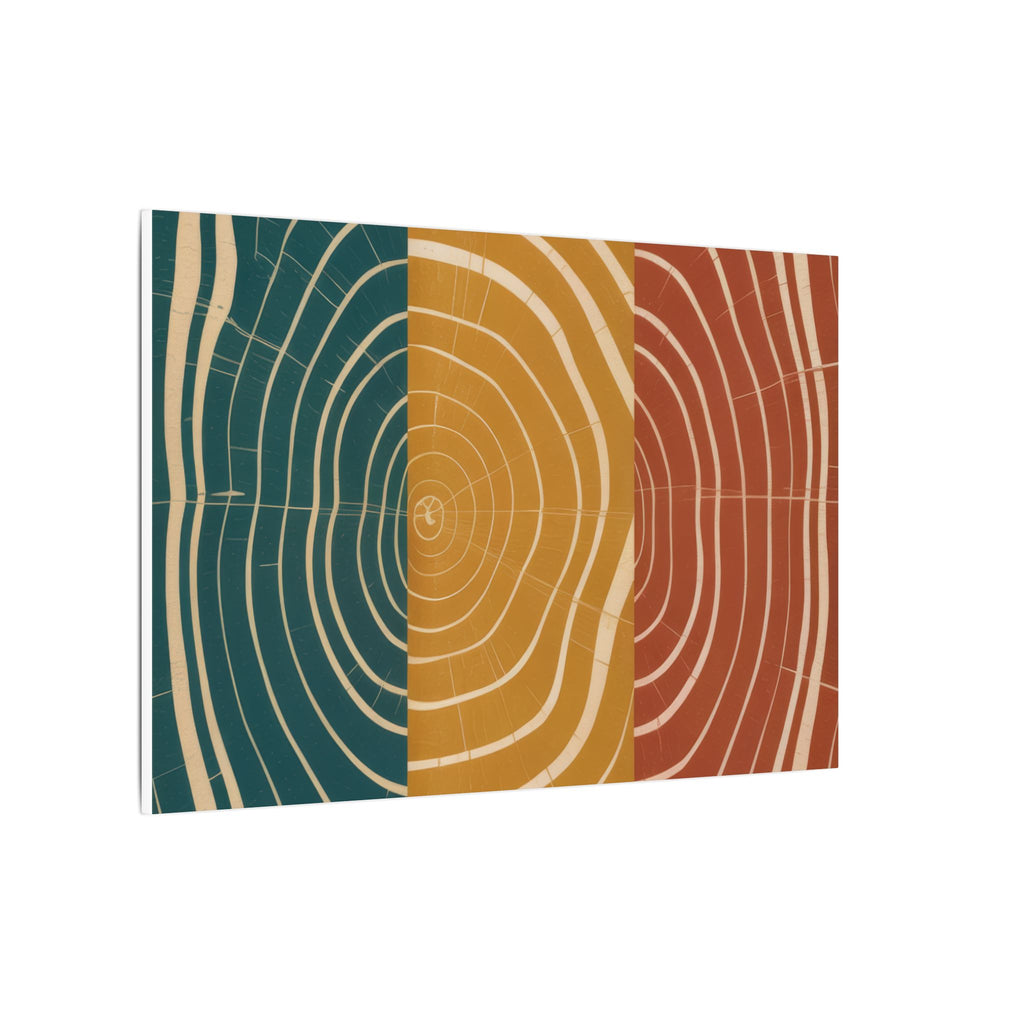 Abstract Wood Grain Trio Matte Canvas | Stretched Wall Art