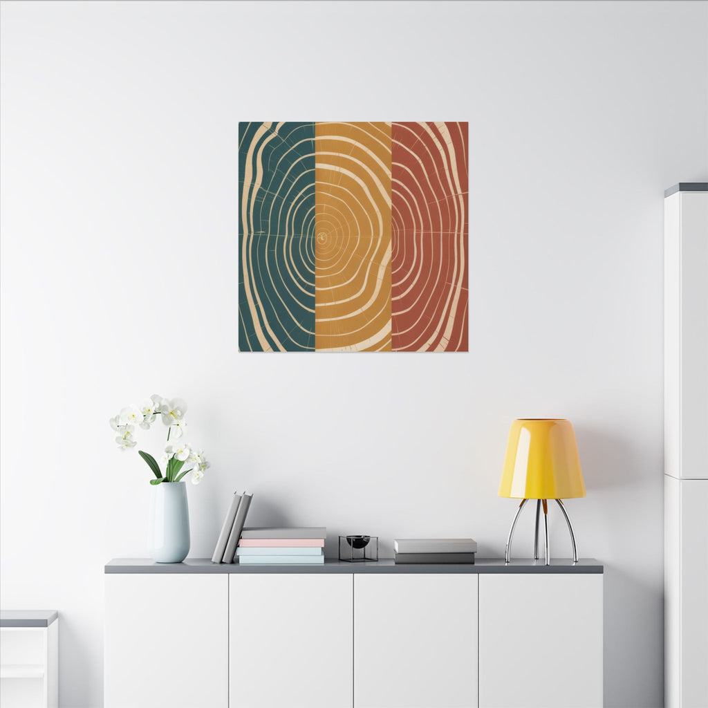Abstract Wood Grain Trio Matte Canvas | Stretched Wall Art