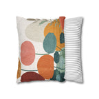 Watercolor Botanical Faux Suede Pillow Cover