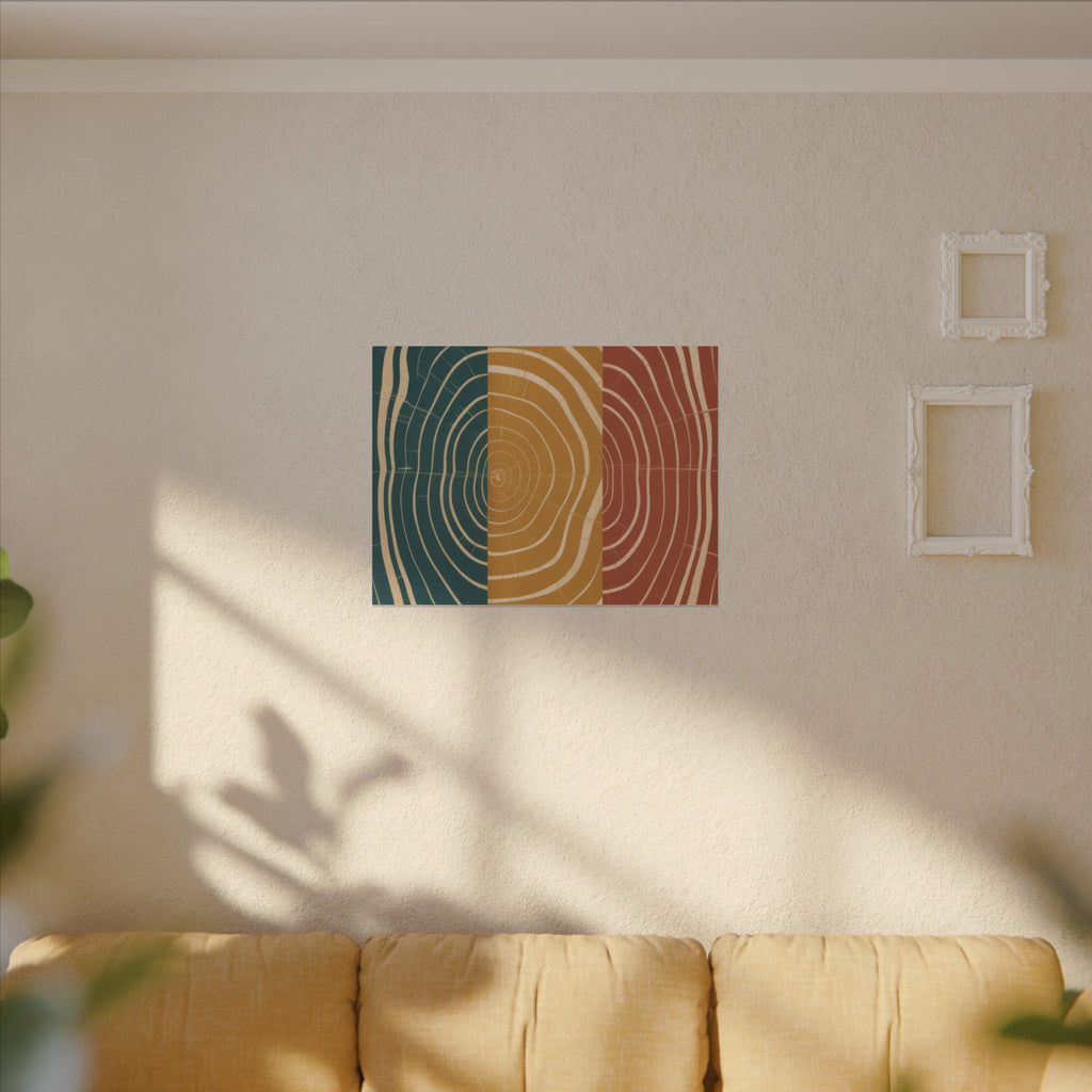 Abstract Wood Grain Trio Matte Canvas | Stretched Wall Art