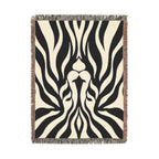 Abstract Lion Woven Blanket | Animal Print Throw