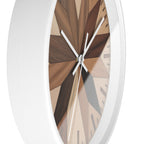 Maple Leaf Wall Clock | Marquetry-Style MCM Decor