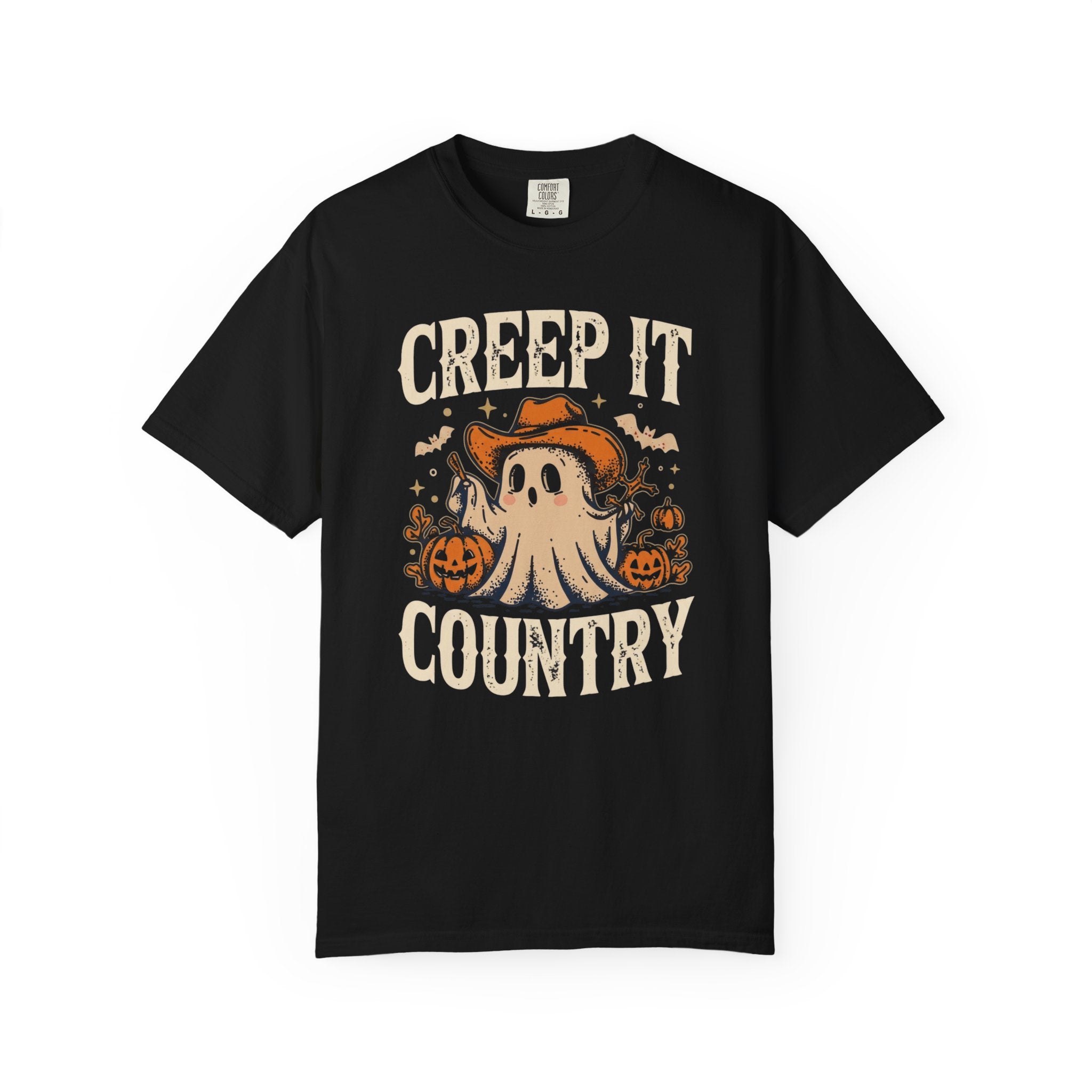 Creep It Country T-shirt | Halloween Ghost with Pumpkins