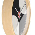 Black cream and red atomic pinwheel mid-century modern wall clock alternate product view 17