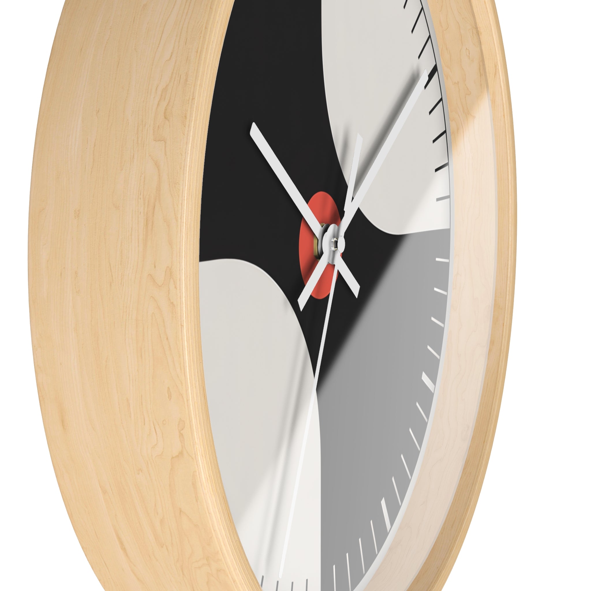 Atomic Mid-Century Modern Pinwheel Wall Clock | Retro Geometric Decor