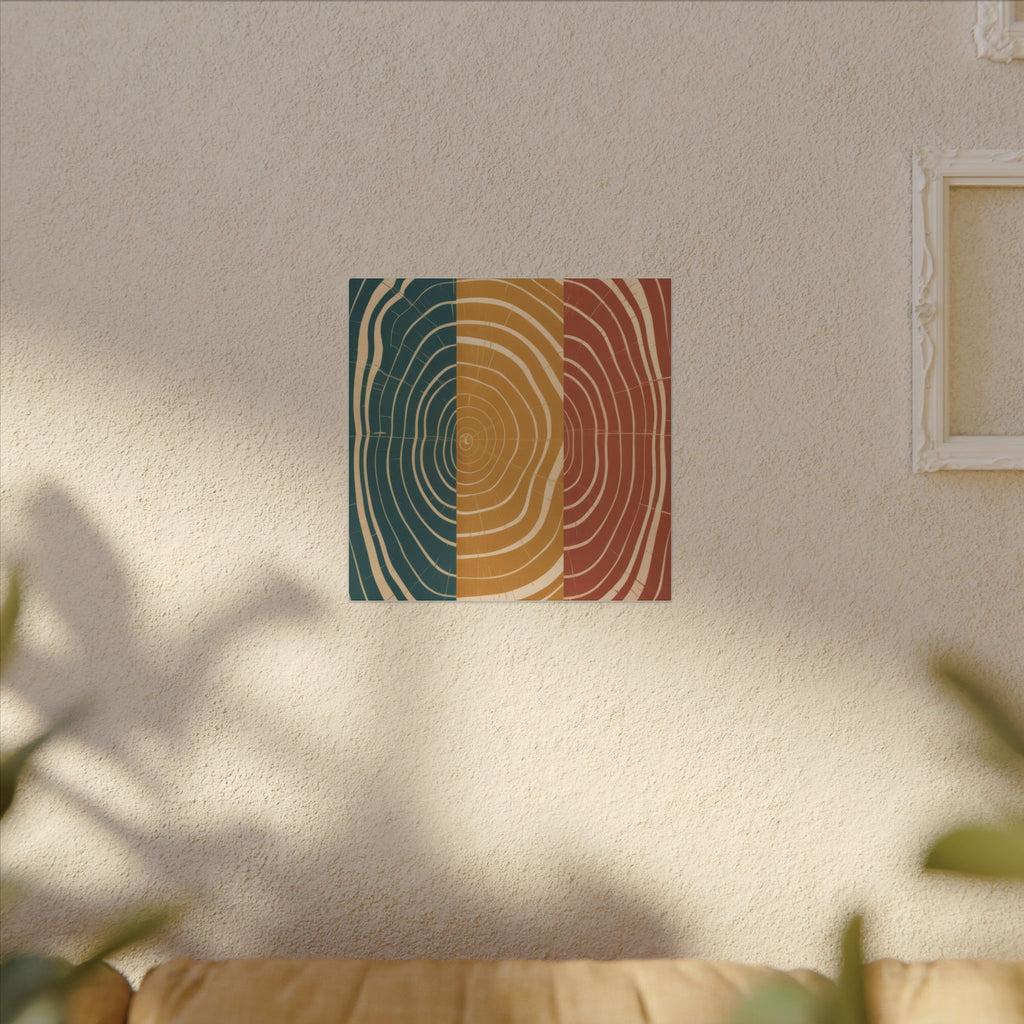 Abstract Wood Grain Trio Matte Canvas | Stretched Wall Art