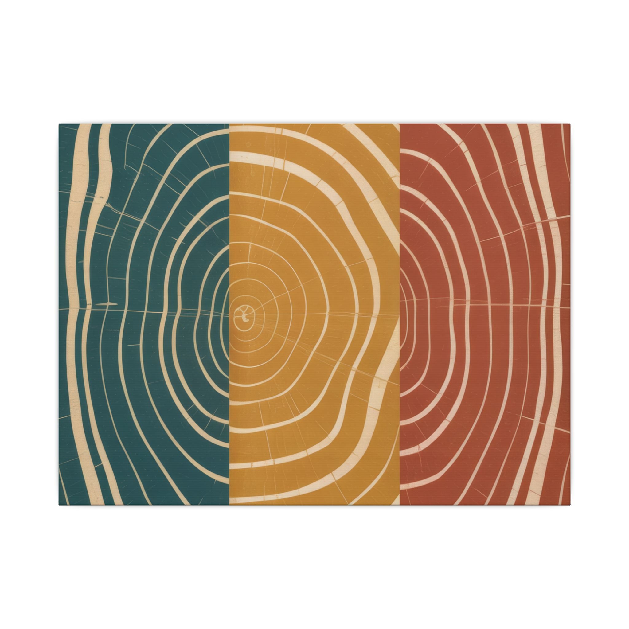 Abstract Wood Grain Trio Matte Canvas | Stretched Wall Art