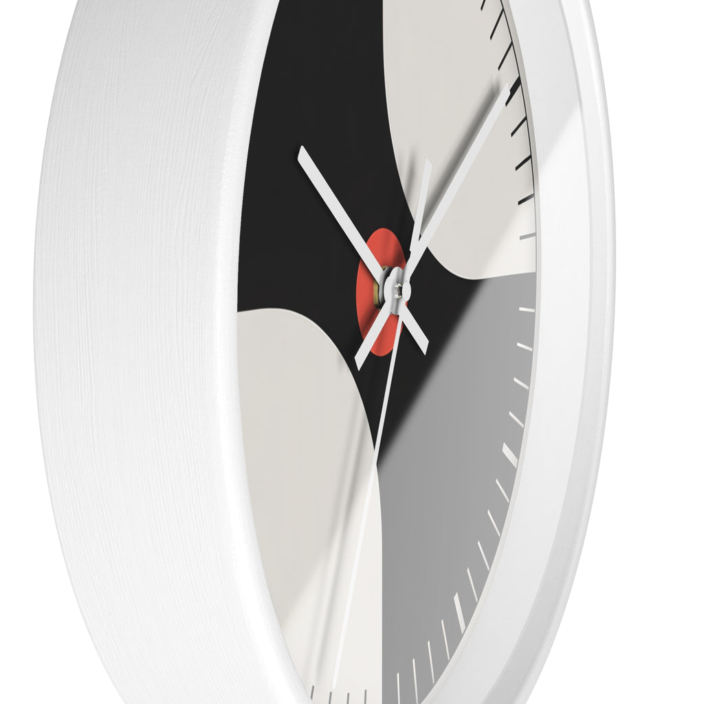 Atomic Mid-Century Modern Pinwheel Wall Clock | Retro Geometric Decor