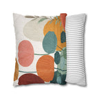 Watercolor Botanical Faux Suede Pillow Cover