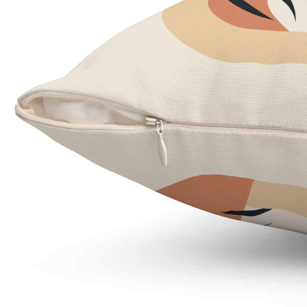 Mid Century Modern Tiger Throw Pillow | Retro Jungle Animal Art Cushion