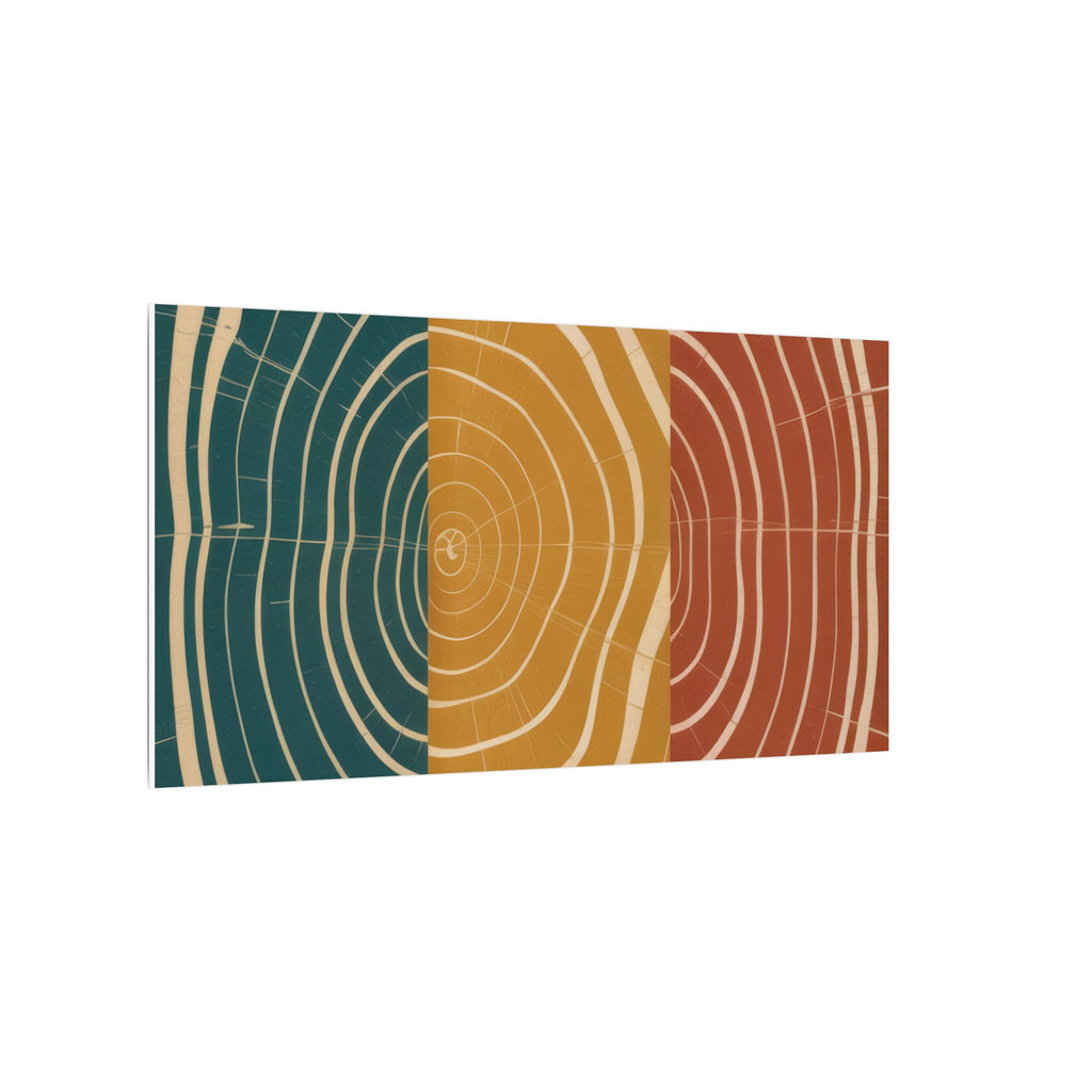 Abstract Wood Grain Trio Matte Canvas | Stretched Wall Art