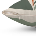 Abstract Floral Throw Pillow | Terracotta Blush Sage