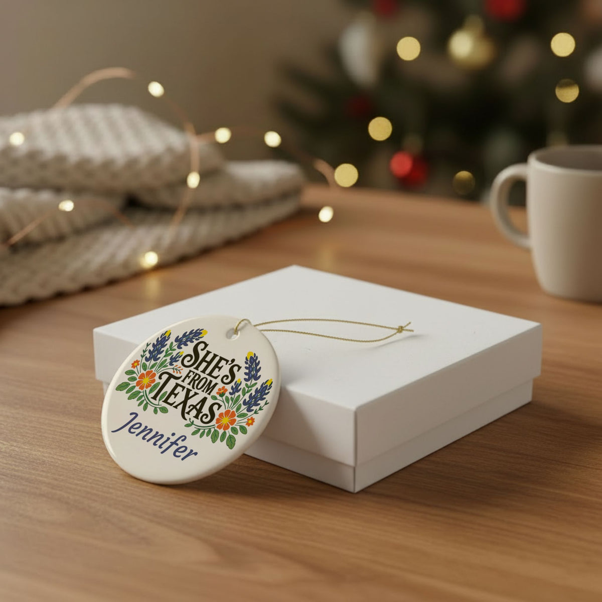 She's From Texas Ornament | Personalized Name & Year