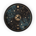 Eclipse Sun Occult Chart Wall Clock | Alchemical Glyphs, Antique Gold