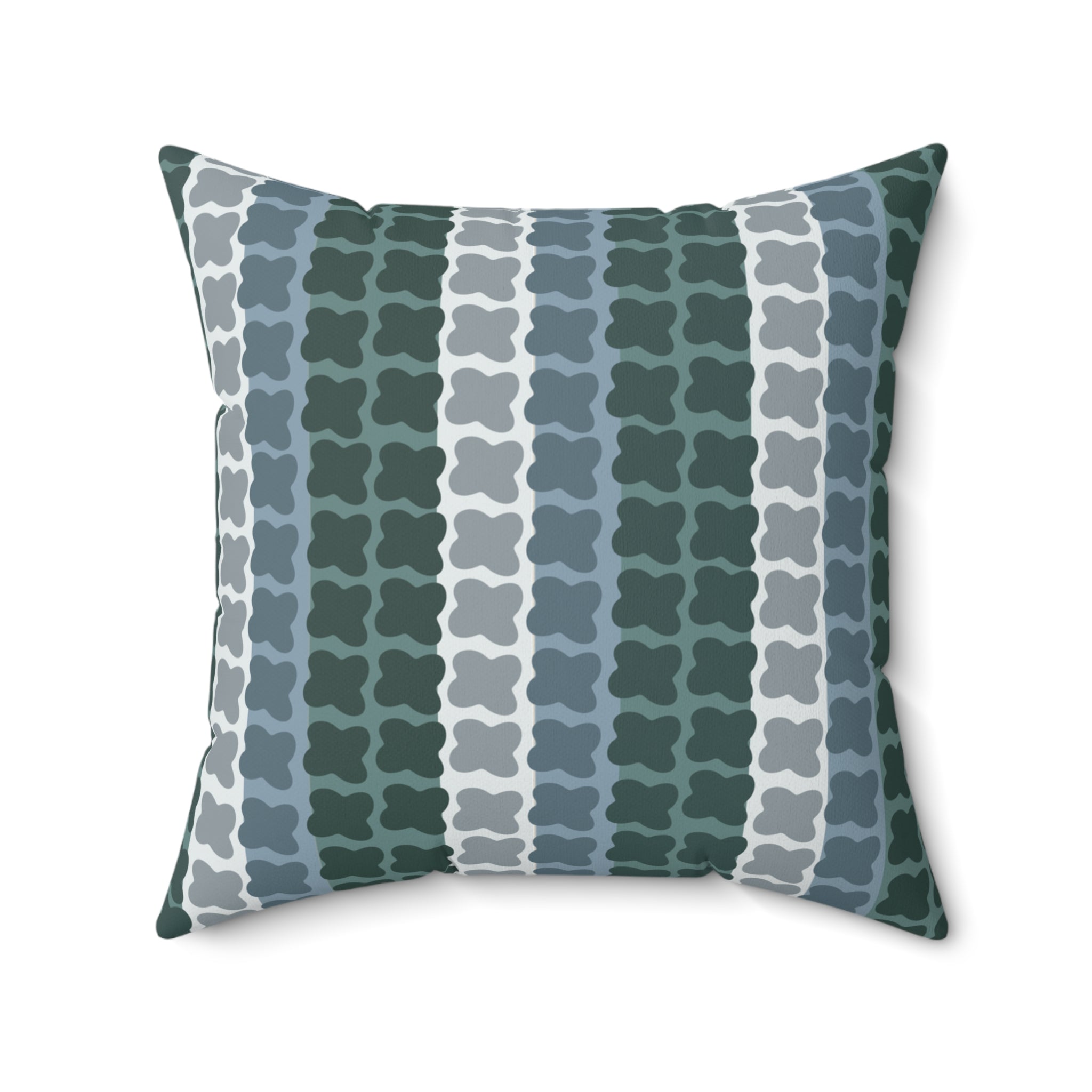Mid Century Modern Geometric Pillow | 1960s Inspired Retro Green Pattern | MCM Throw Pillow with insert