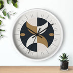 Crescent Moon Wall Clock | Mid Century Atomic Decor