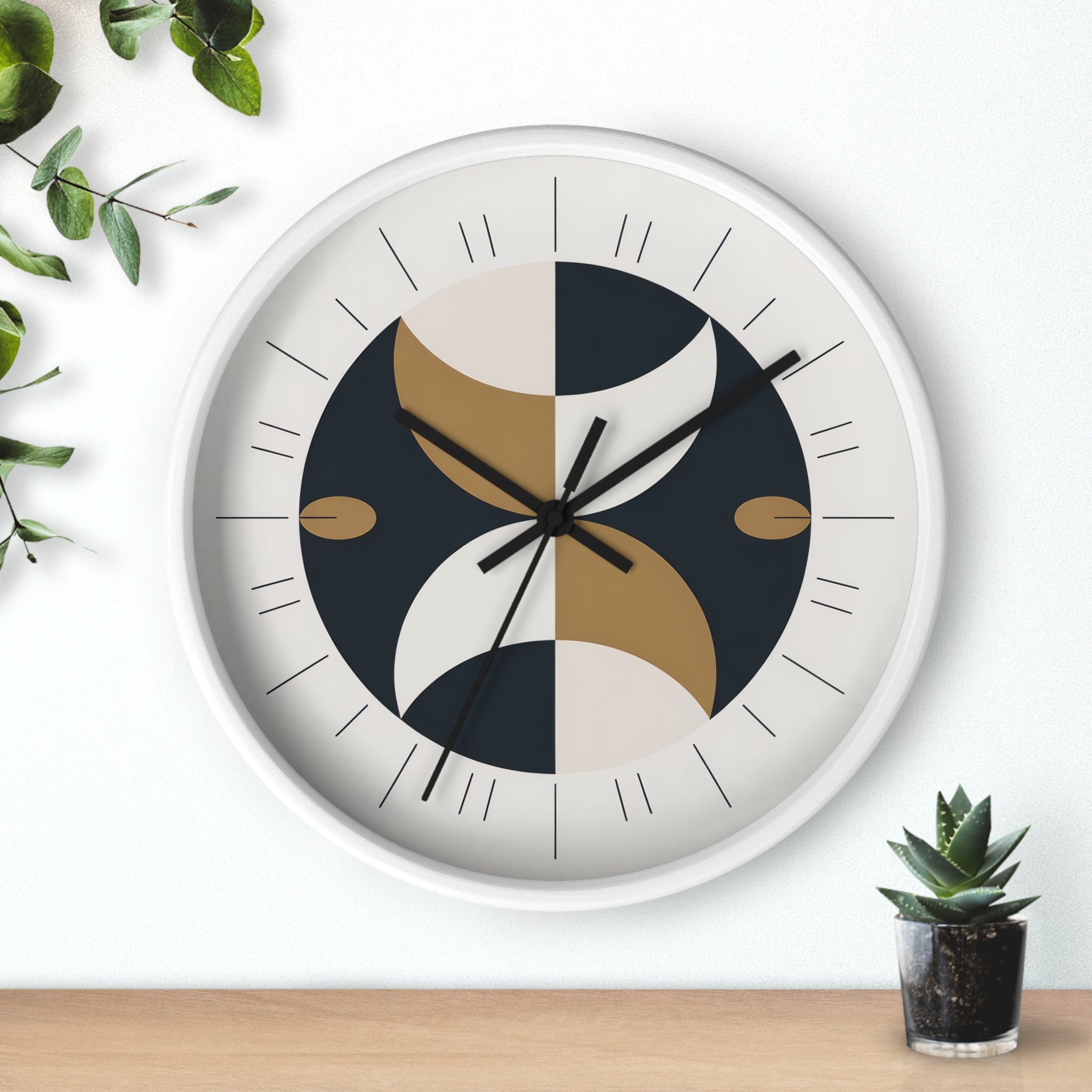 Mid-Century Moon Crescent Wall Clock | MCM Atomic Modern Minimal
