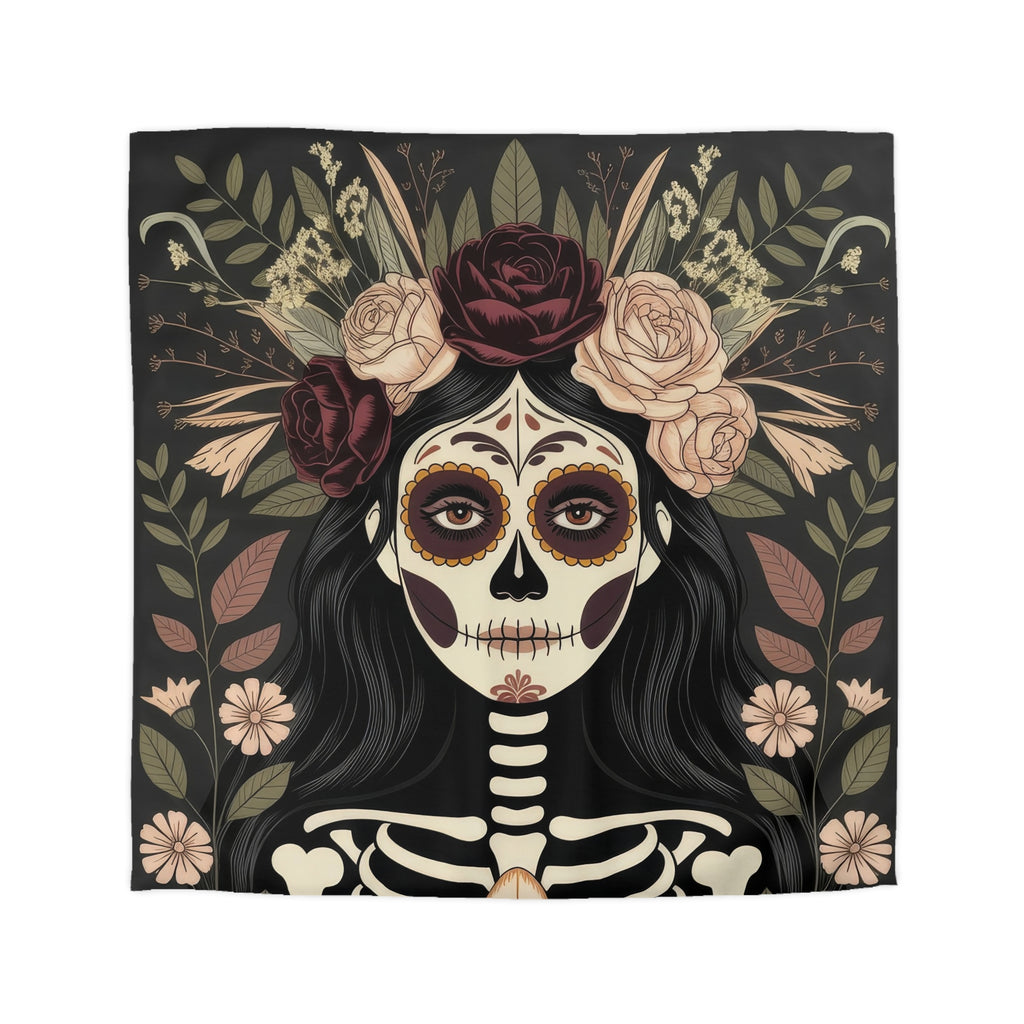 La Catrina Skull Gothic Microfiber Duvet Cover | Day of the Dead