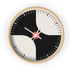 Black cream and red atomic pinwheel mid-century modern wall clock alternate product view 6