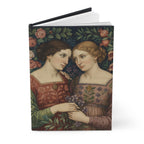 Standing hardcover journal with Victorian-inspired portrait of two women