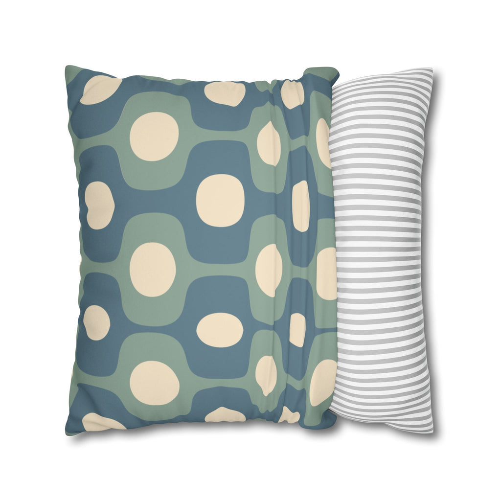 Mid-Century Geometric Pillowcase | Retro Abstract Square Pillowcase